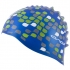 Orca Siliconen badmuts swim cap print zwart 2015  DVA101